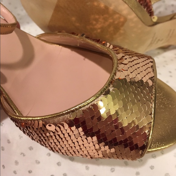 EUC Kate Spade New York Frankie Gold Heels😻 - Picture 5 of 5